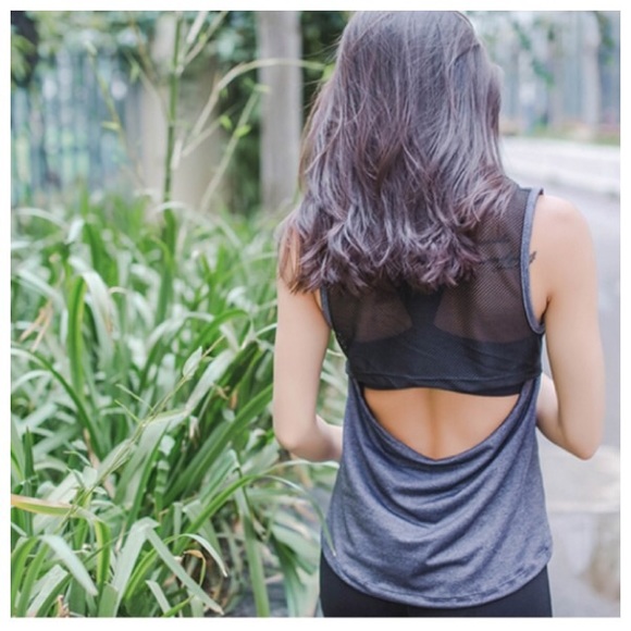 Tops - Mesh Hollow Fitness Tank